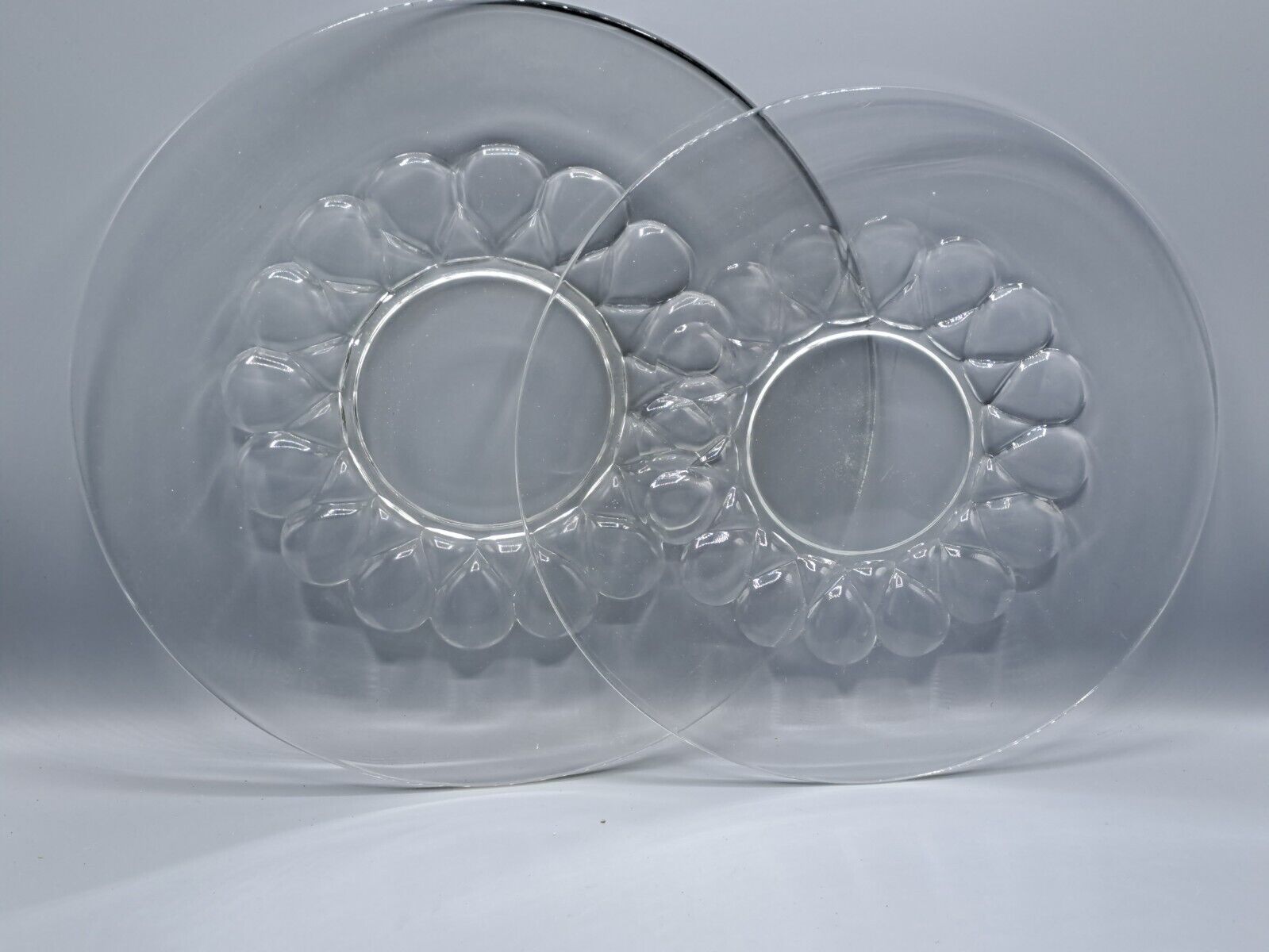 Antiquität, Glasschalen, 2er Set, 32cm und 29cm